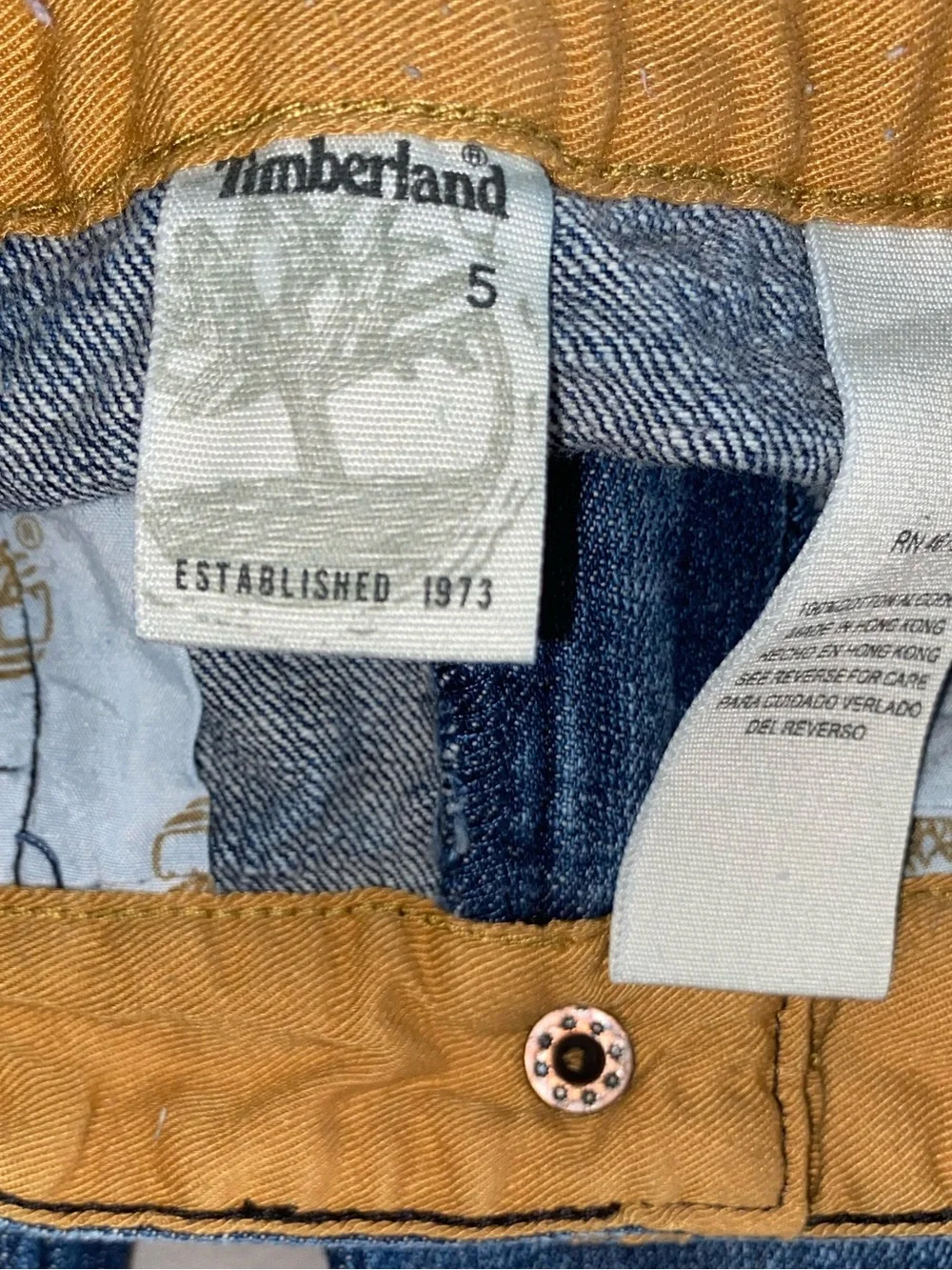Timberland Men's Dark Blue Denim Carpenter Shorts